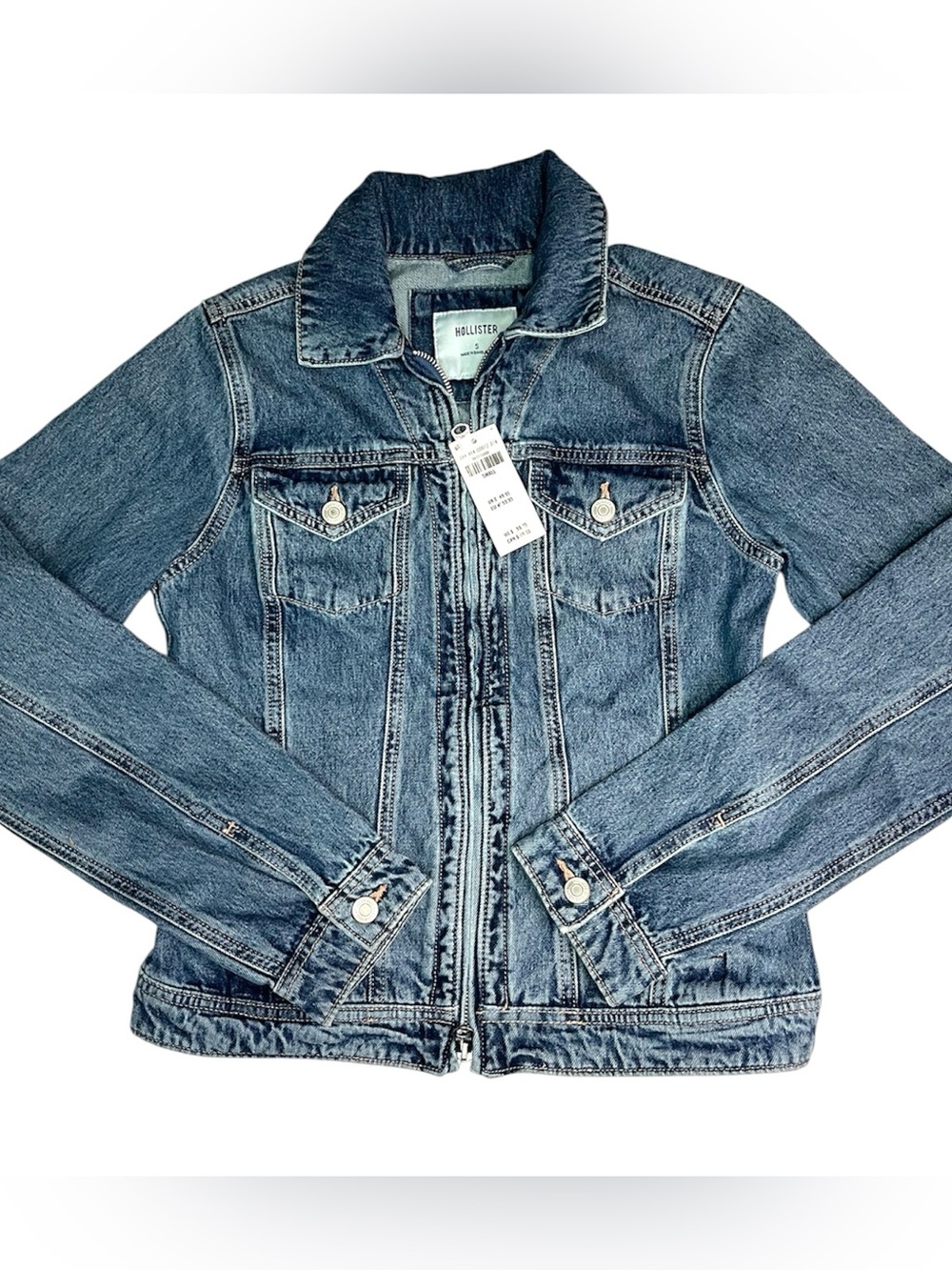NWT Hollister Women's Blue Denim Jacket SMALL